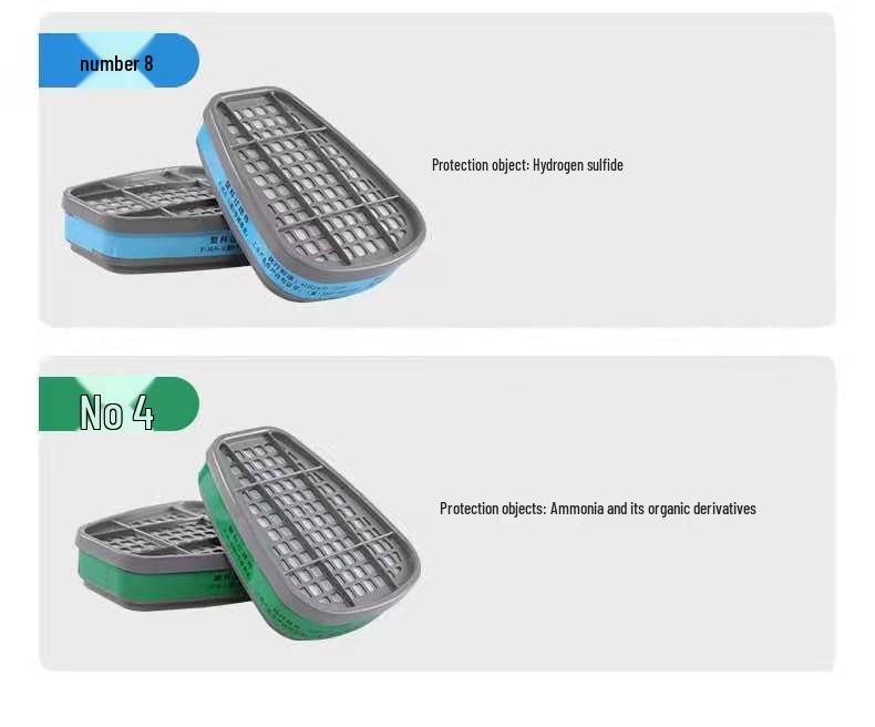 6800 Полнолицевая промышленная противогазовая маска для аммиака, сероводорода и органических кислот