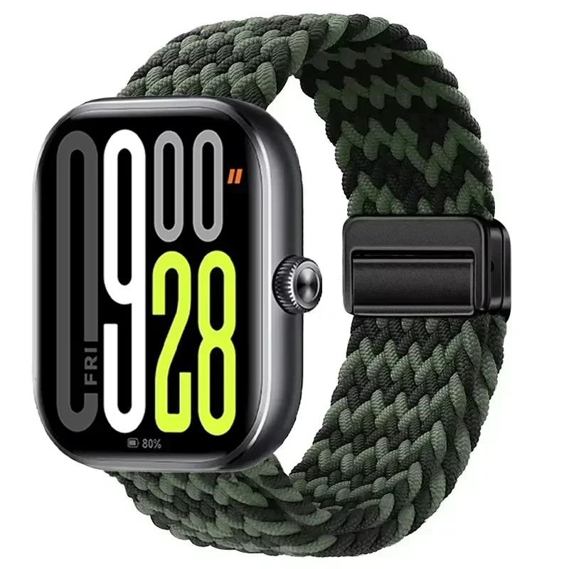 Магнитная петля для Xiaomi Redmi Watch 4 5 Ремешок Регулируемый Плетеный Спортивный Нейлоновый Сменный браслет для Miband 8 pro/9 pro ремешок