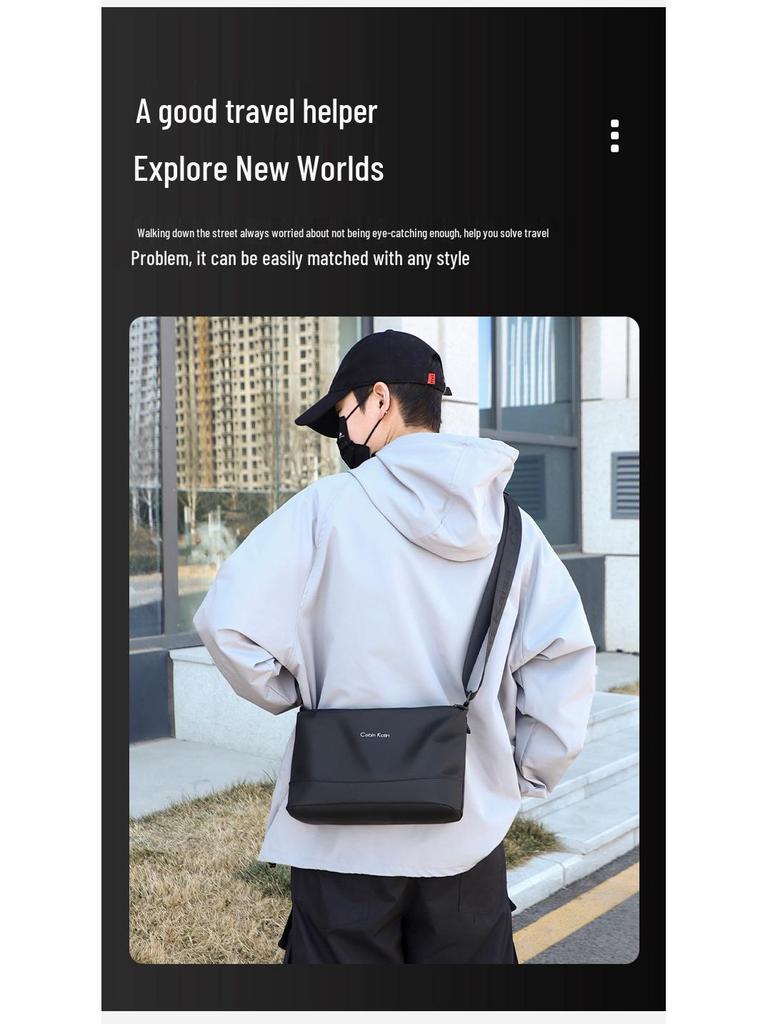 2025 Мужская Модная Сумка Кроссбоди в Корейском Стиле: Повседневный, Вместительный Рюкзак через плечо с несколькими отделениями