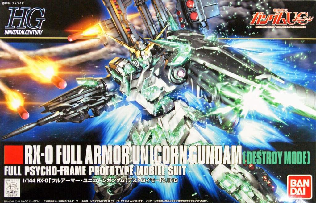 HGUC Full Armor Unicorn Gundam Suit Gundam 1/144 RX-0 (Destroy Mode) (Mobile UC)