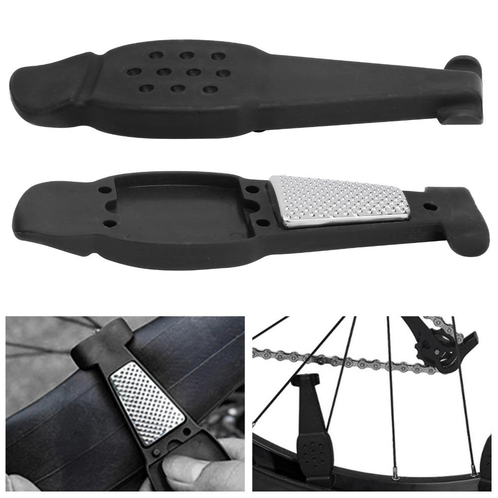2 Pairs Hard Bike Tire Levers with Steel Rasp Bike Tire Repair Levers Bike Tube Lever for Cyclists