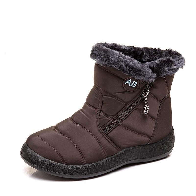 Plus Size Winter Warm Women's Snow Boots Women's Side Zipper Waterproof Cotton Boots Women's Shoes