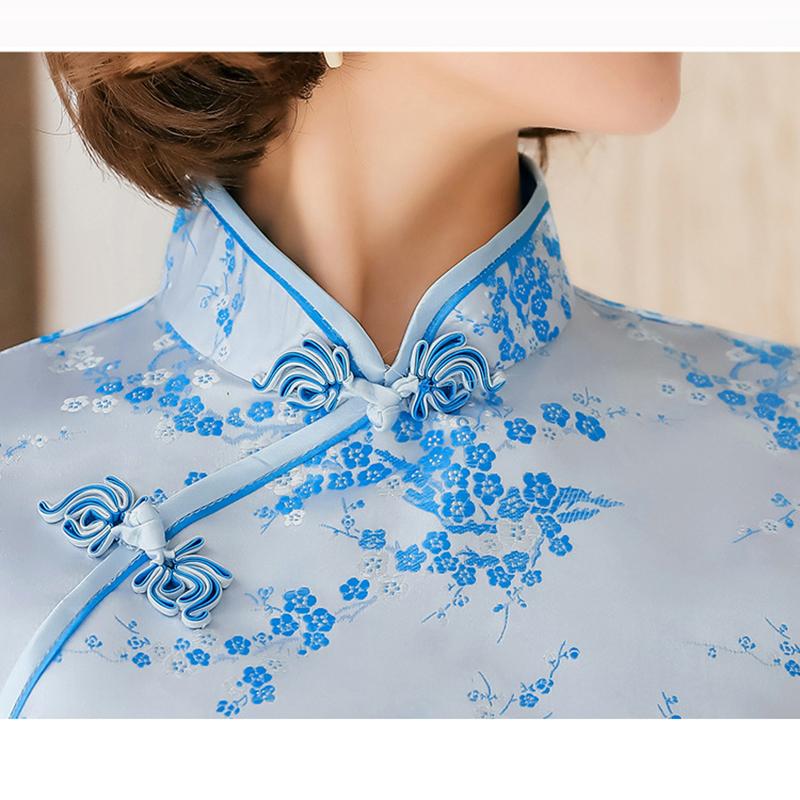 Женское Cheongsam с принтом в стиле ретро, сексуальное элегантное вечернее платье, традиционное Qipao, банкетное вечерние