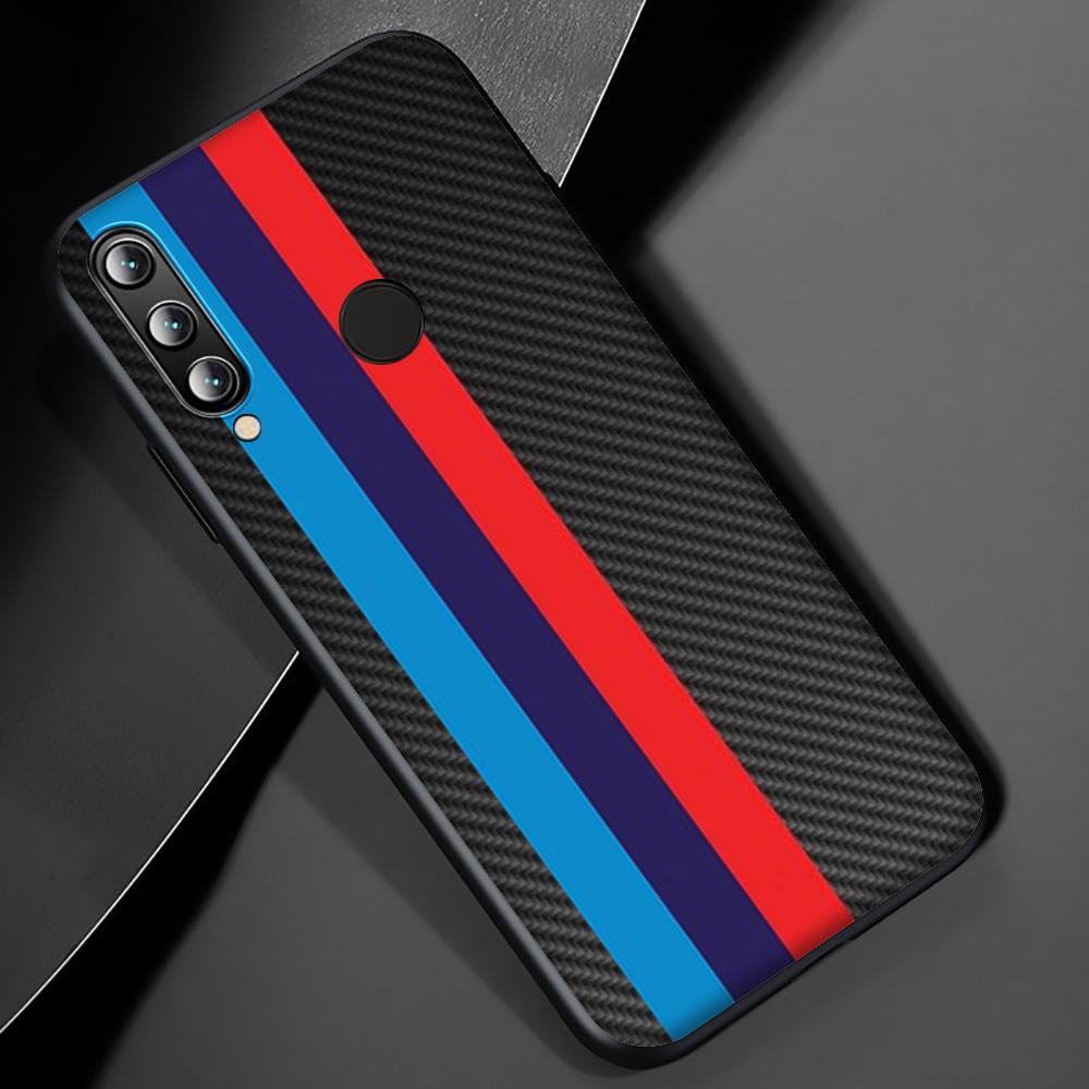 GX47 автомобильный силиконовый чехол из углеродного волокна с принтом для Huawei P9 P10 P20 P30 P40 Y6 2018 Y7 Y9 Lite Pro Max Prime Mini