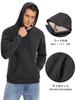 KEFITEVD Winter Warm Plus Cold Weather for Walking and Heather Dark Size L Men's Fleece-Lined Sweatshirt, Loungewear, Sportswear, Skiing, Sizes, Wear,