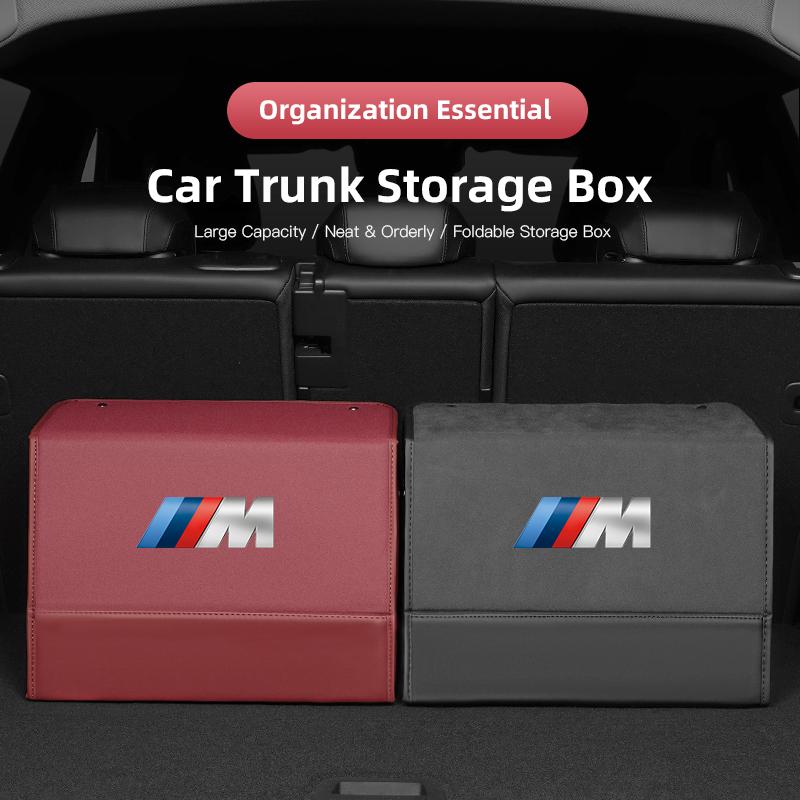 Car Trunk Organizer Box Tailbox Stowing Tidying Storage Bag Sticker For BMW G80 G06 G07 G42 G14 G15 G16 F82 F20 F21 F83 M2 M3 M4 TG65G