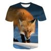 Fox Print Adult Casual Short Sleeved T-shirt Adult T-shirt