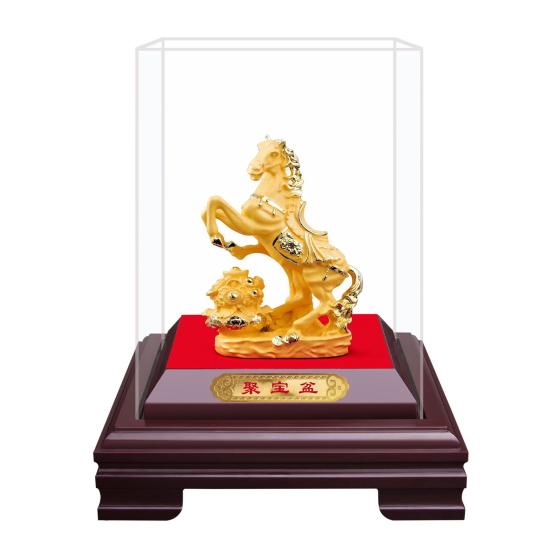 Юшенг Золотая Лошадь Фигурка Приносит Удачу Богатство Китайский Стиль Статуя Лошади Фэншуй Декорация Дом Офис Настольное Украшение