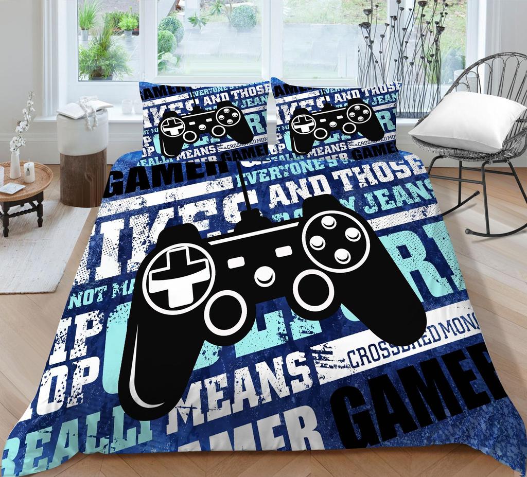 Набор пододеяльников для игр, пододеяльник для игр, уникальный дизайн, домашние покрывала, постельное белье королевского размера, детское мягкое постельное белье