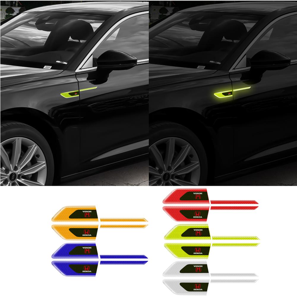 Car Sticker Reflective Arrow Sign Tape Warning Safety Decals Auto Exterior Accessories For Honda Civic XR-V HR-V City Accord Fit