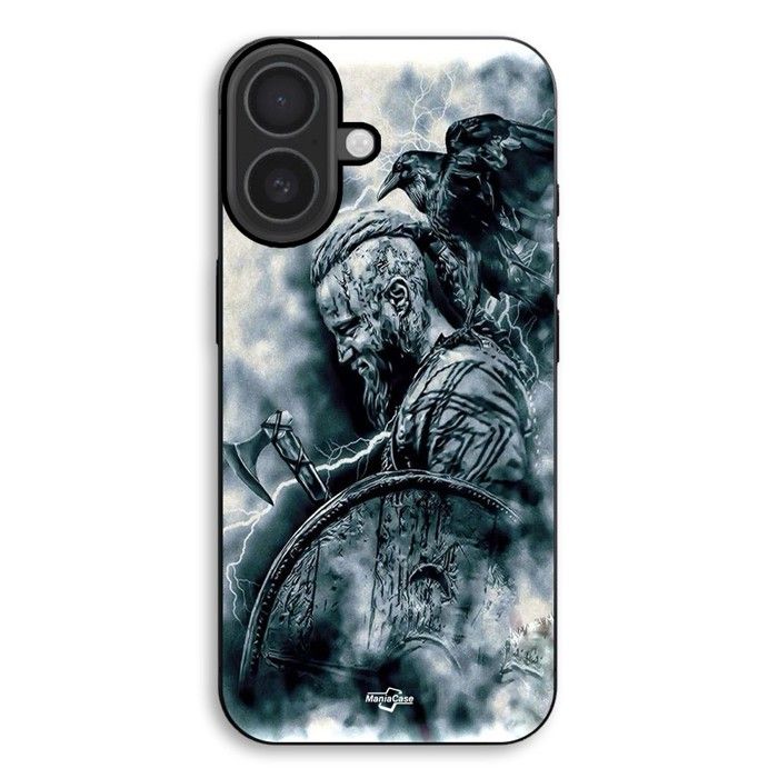 Phone Case - MANIACASE - iPhone 17 - Silicone TPU - Black - Raven Pattern