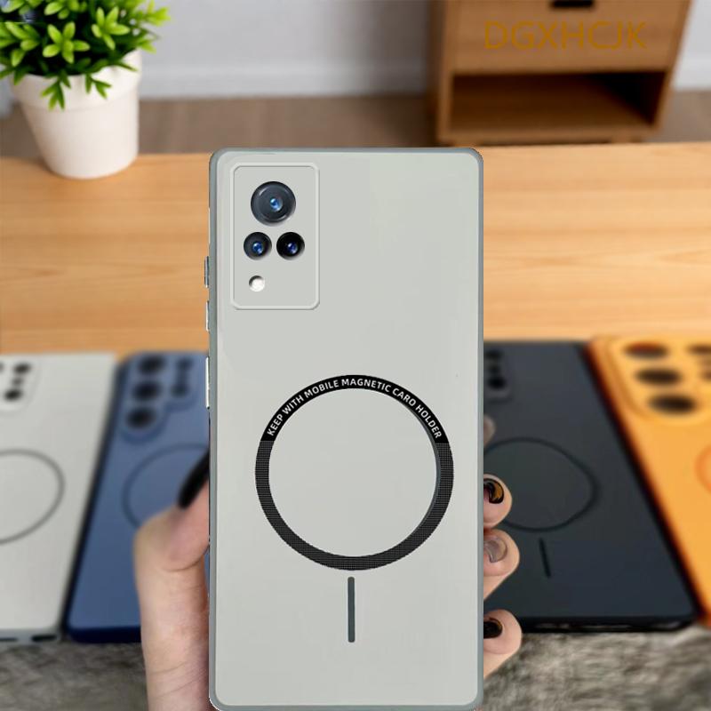 Для Vivo V21 Чехол vivo v21 5G Чехол для телефона VIVO V21 Чехол VIVO V21 5G Ударопрочный Цветной Магнитный Жесткий Силиконовая задняя крышка