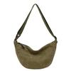Trendy Women's Crossbody Corduroy Dumpling Bag - Lightweight & Simple Canvas Shoulder Bag