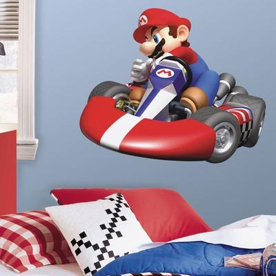 Наклейки - Nintendo - Super Mario Kart - Гигантские 81x68 см - Переставляемые - Украшение стены