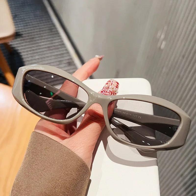 Модные спортивные солнцезащитные очки Y2K UV400 Маленькая оправа Унисекс Модные очки для велоспорта Защита от солнца для улицы