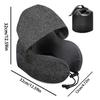 Noon Break U-Shape Head Rest Neck Pillow Airplane Pillow Neck Sleeping Cushion Hooded Travel Pillow