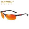 aoron Fashion Polarized Sunglasses Vintage Alloy Sun Glasses Retro Luxury Aluminum Frame Goggles for Men