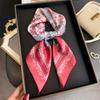 Women S Korean Style Printed Classic Square Scarf For Sun Protection