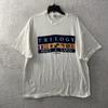Мужская футболка Hanes Белая с графикой Destination White 2XL Хлопок Винтаж 90-е Круглый вырез