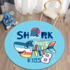 Круглый ковер с принтом акулы Kawaii для гостиной, коврик для кемпинга, пикника, ковер для спальни, фланелевый нескользящий коврик для йоги, подарок