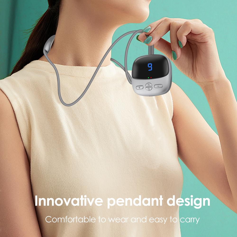 Умный подвесной массажер для шеи с подогревом TENS EMS импульсное ожерелье микроток шейного отдела плеч и позвоночника разминание низкочастотный Relaxi