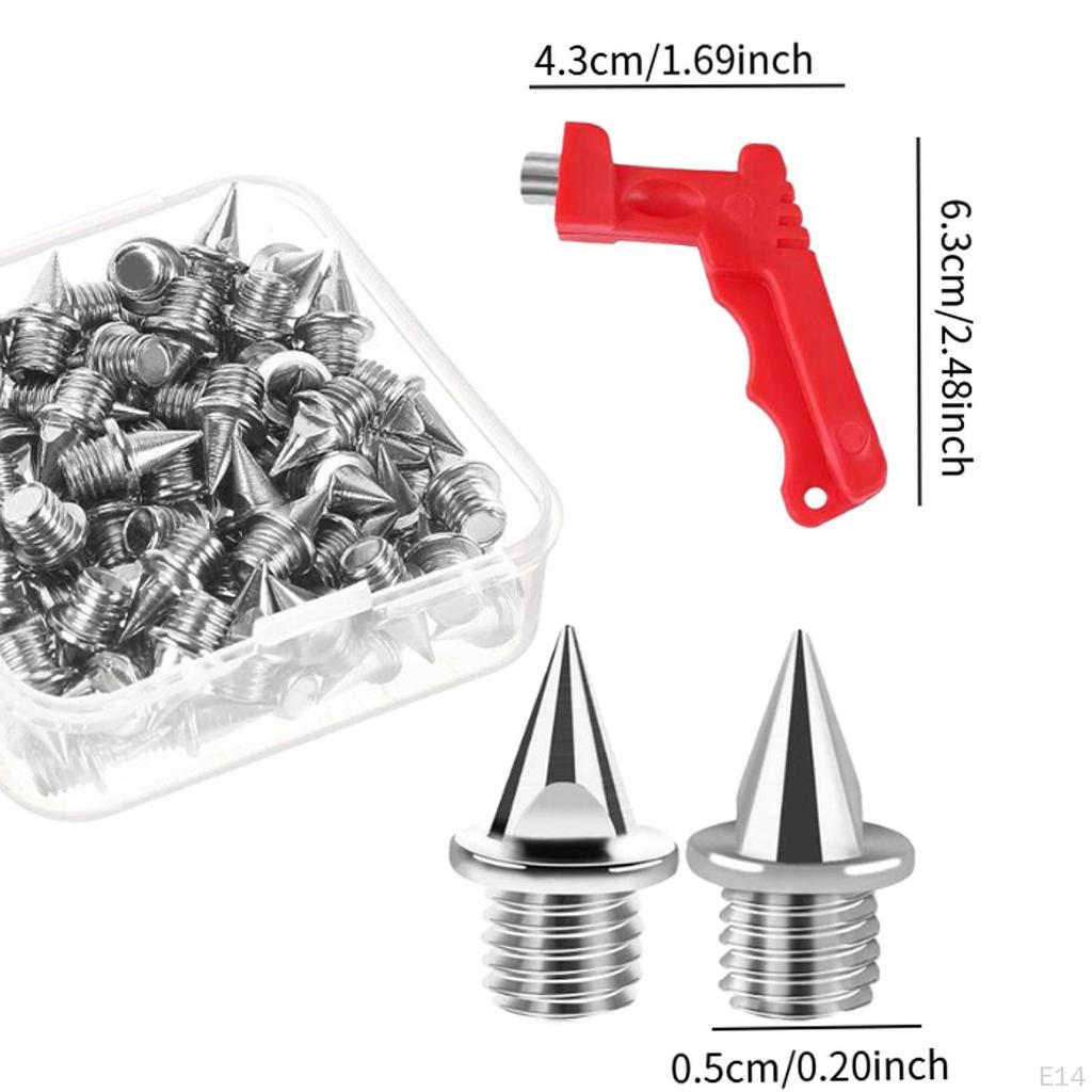 60 шт. сменных шипов для башмаков 5 мм с гаечным ключом