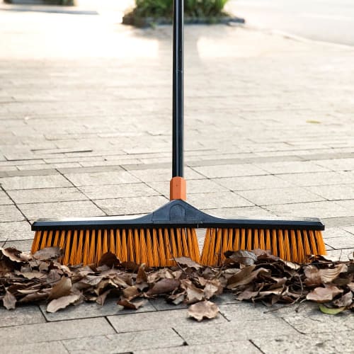 CLEANHOME Профессиональная палубная щетка, ширина 60 см, регулируемая длина (129см-166см), Подходит для балконов, улицы, полов и садов, чистящие средства