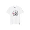 Uniqlo Мужская и женская футболка с круглым вырезом, мультяшный дизайн, белая 419540-00