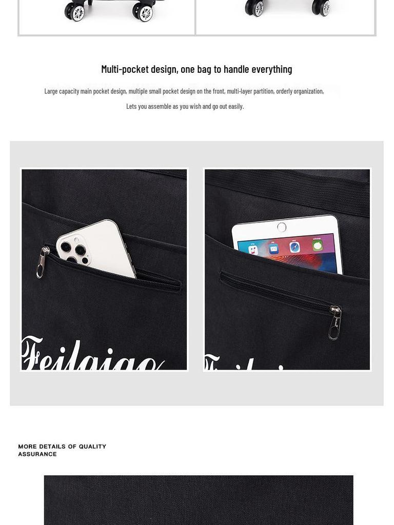 Водонепроницаемая очень большая дорожная сумка на колесах и с плечевыми ремнями – Легкий портативный рюкзак для хранения багажа и одежды