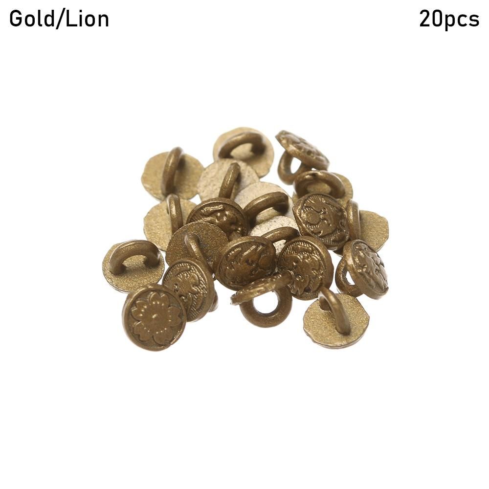 Украшения Dollhoues Миниатюрные мини-пуговицы Металлические пряжки Одежда Швейная пряжка DIY Кукольная одежда