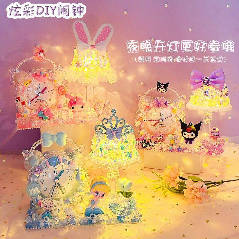 DIY Creative Kids Clock Craft Kit With Resin Glue Decorative Crystal Timepiece Childrens Educational Activity Home