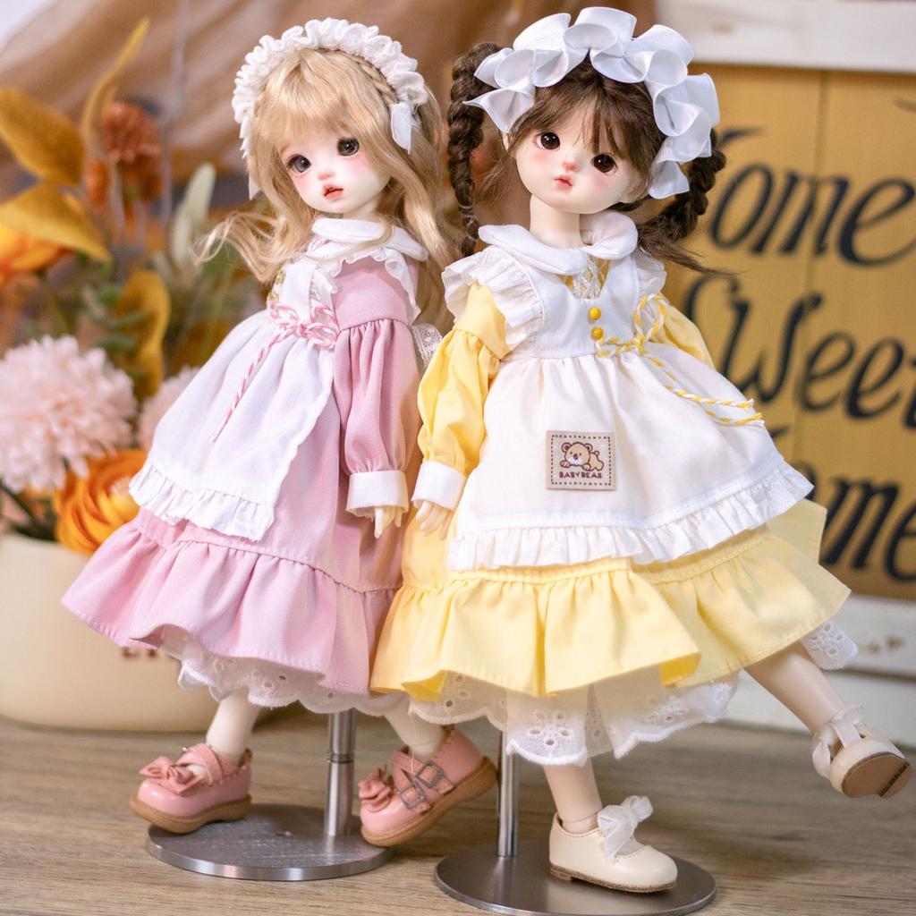 Bjd 1/6 Кукольная Одежда Милое Лолита Платье Для 30См Bjd Куклы Аксессуары Винтажное Платье Горничной Кукольная Одежда Наряжать Куклу Аксессуары