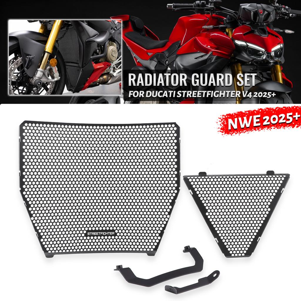 New 2025 Streetfighte V4 FOR DUCATI STREETFIGHTE V4S 2025+ Radiator Guard Set Motorcycle Radiator Grill Guard Cover Protector