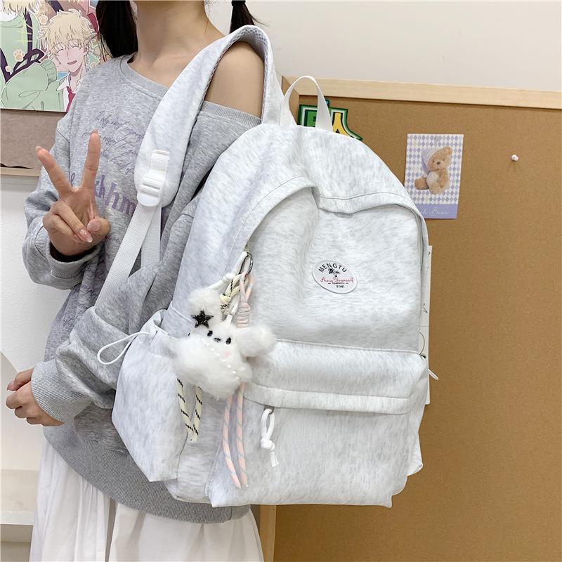 Schoolbag schoolbag junior high school girls Korean version ins simple large-capacity backpack niche design high school college backpack