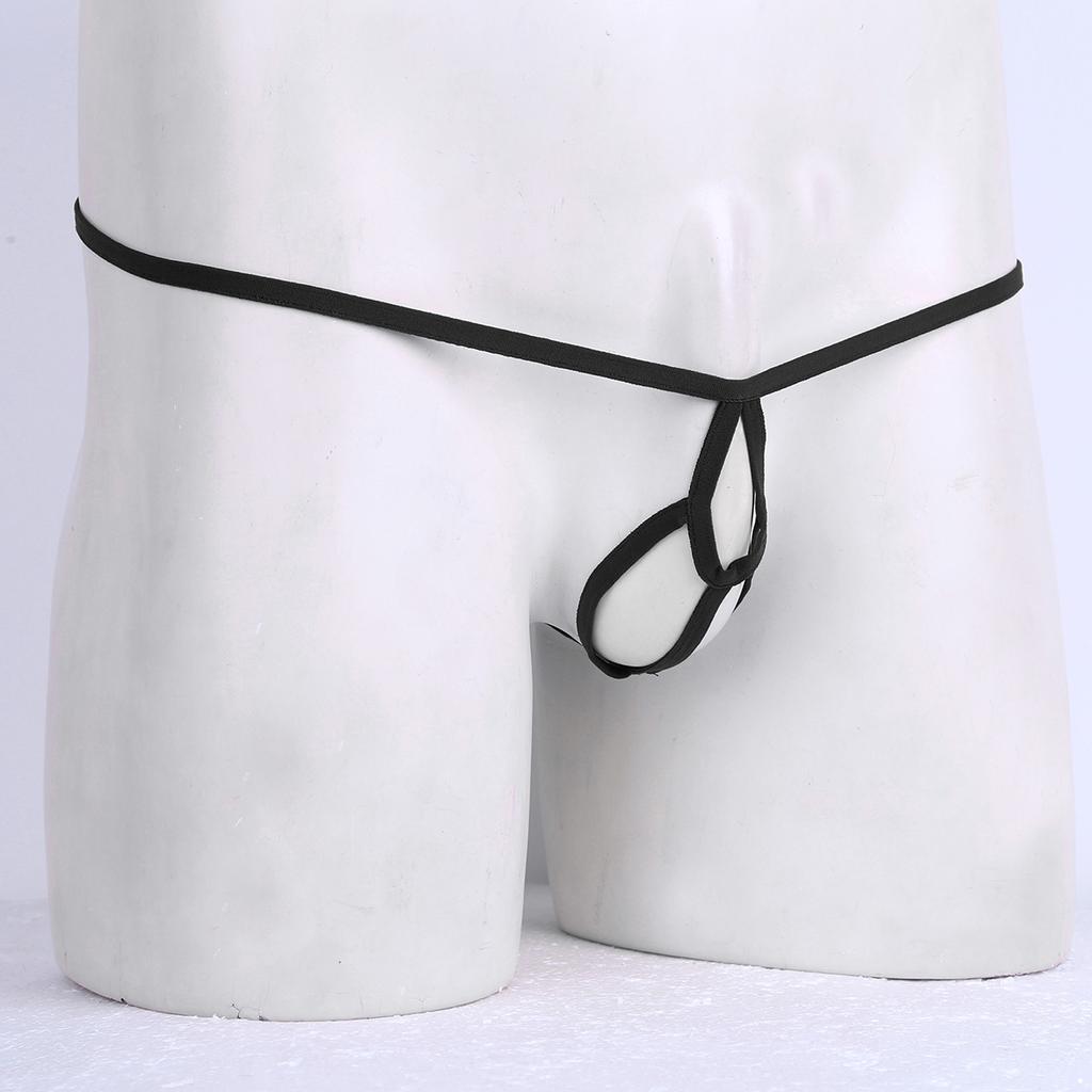 Gay Men Underwear Low Rise Hollow Out G-string T-back Bulge Pouch Thongs