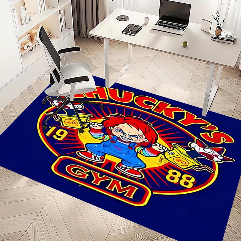 1pc Chucky1 Print Area Rug - Soft, Washable Non-Slip Indoor Mat, Living Room, Home Office Decorative Rug,Office Decorative