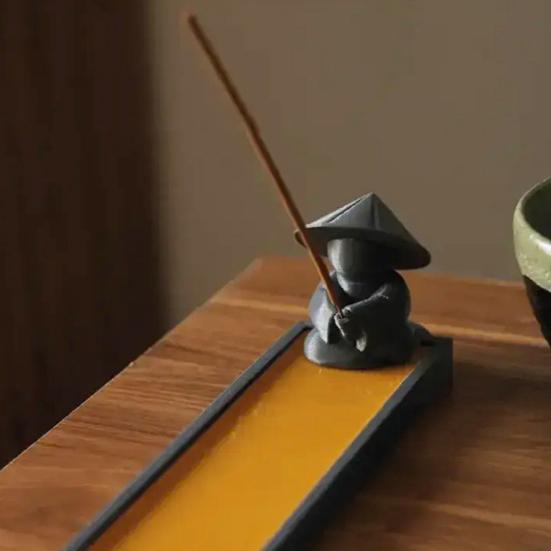 Подставка для благовоний Рыбак, 3D-печать, пластик, подставка-благовонница Рыбак, украшение для дома, офиса, десктопа