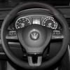 Черная обложка-накидка на руль автомобиля из искусственной кожи для Volkswagen VW Gol Tiguan Passat B7 Passat CC Touran Jetta Mk6
