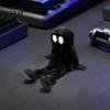 Halloween Party Scene Decoration 3D Printed Articulated Ghost Figurine, Movable Joint Toy, Funny Hooded DIY Hand Painted White Mold Ornament