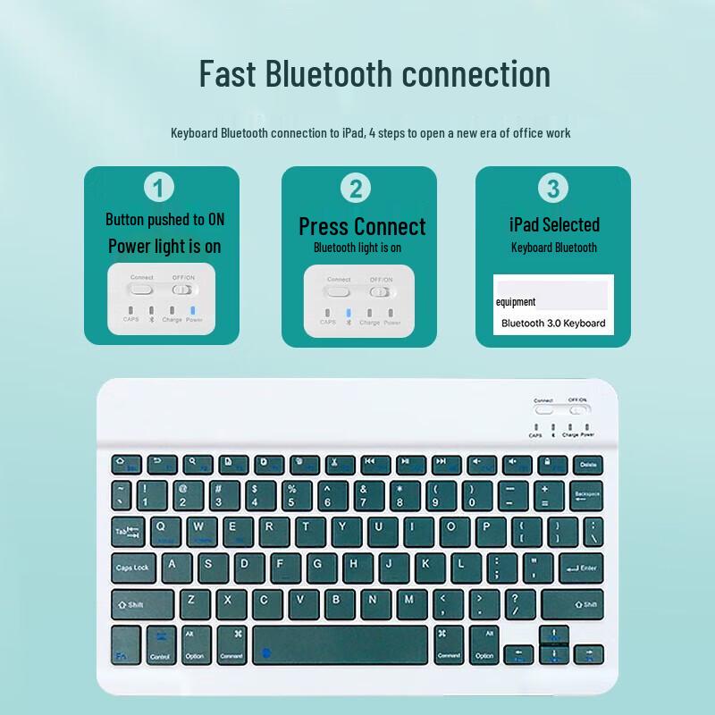SuoYing Чехол-клавиатура для iPad Bluetooth с мышью и стилусом