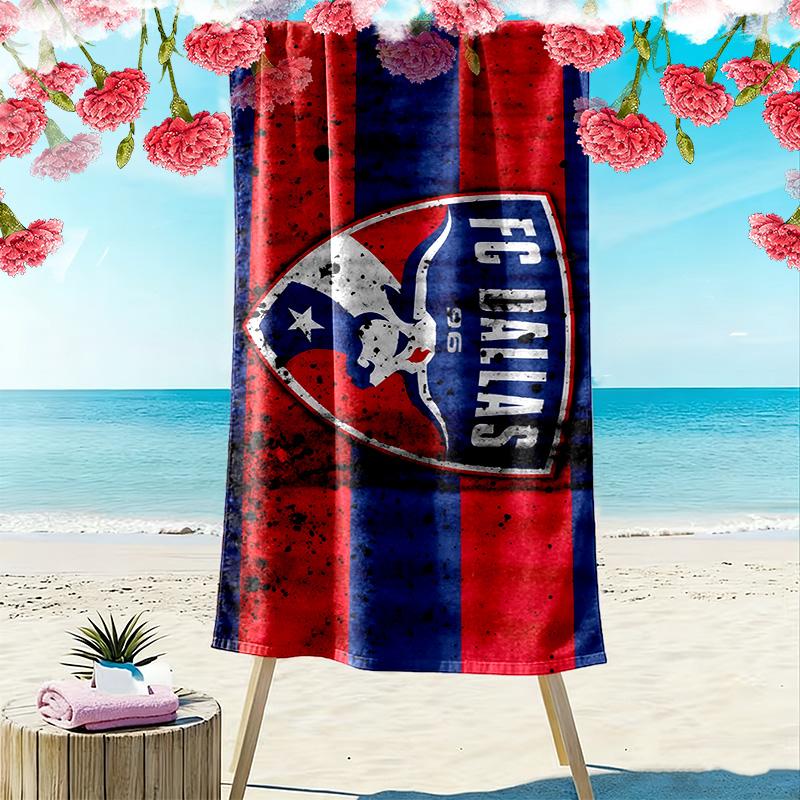 FC Dallas Print Beach Towel, Large Soft Quick Dry Towel for Beach Camping Swimming