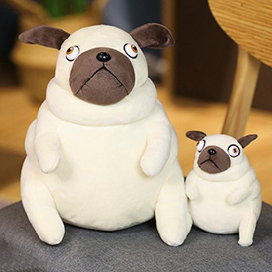 Fat Pug Plush Cushion Soft Superior Texture Full Filled Cute Pug Dog Plush Cushion for Decoration