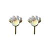 pearl earrings cat's paws ladies pearl moonstone stud Small size Leave it on Compatible with metal allergies cute Popularity cat birthday