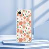 For iPhone 16e Case Chrysanthemum Pattern Printing Straight Edge TPU Phone Back Cover