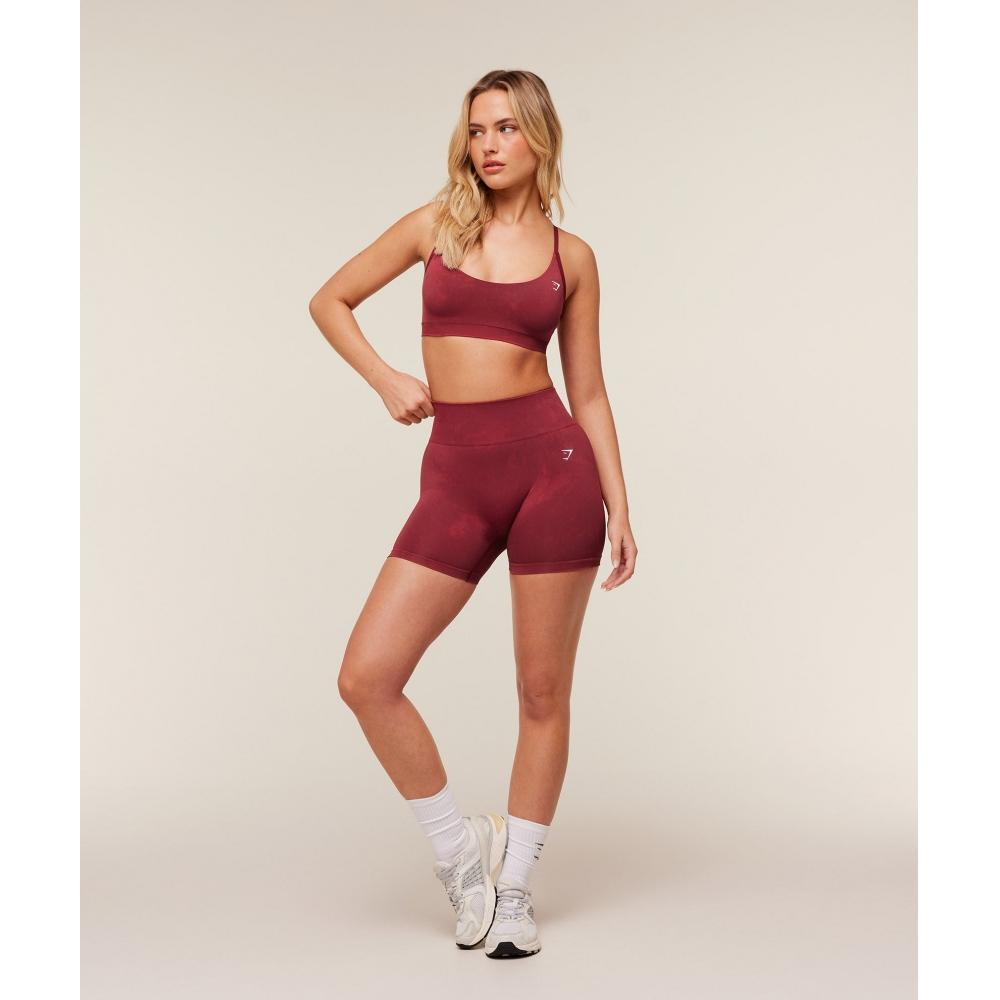 Gymshark Повседневные бесшовные стираные шорты 2.0 Красная стирка B6b8w Rccj