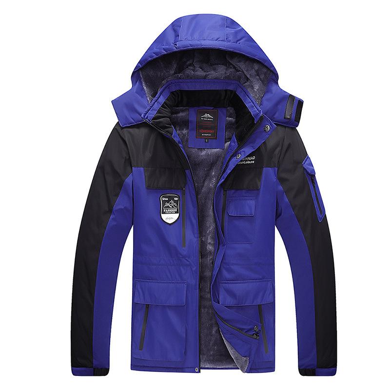Winter Plus Velvet Thickening Couple Cotton -Padded Jacket Windproof Plus Size Warm Jacket