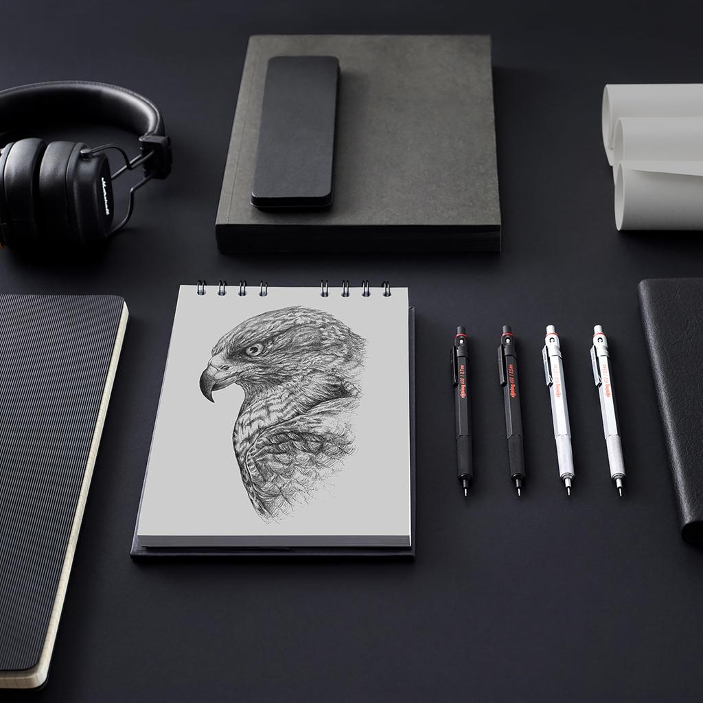 Rotring Механический карандаш 600 0,5 мм черный 1904443 (Подлинный импортный продукт)