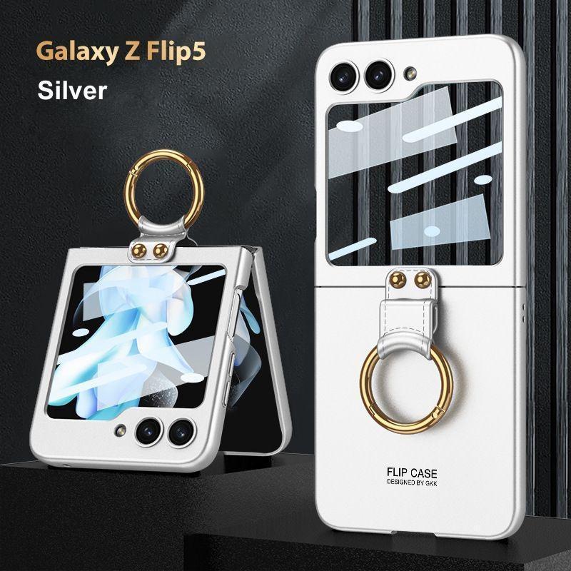 Роскошный чехол для Samsung Galaxy Z Flip 5 Ring, чехол для телефона Samsung Galaxy Z Flip 5, противоударный чехол для Galaxy Z Flip 5, защитный чехол для камеры