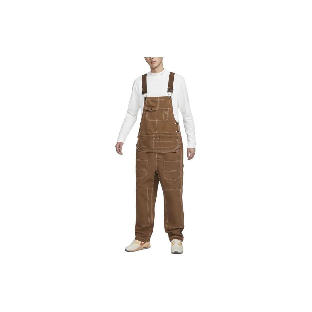 Nike Life Solid Color Cargo Multi-Pocket Casual Combined Men Комбинезон Light-British-Brown FN3121-281