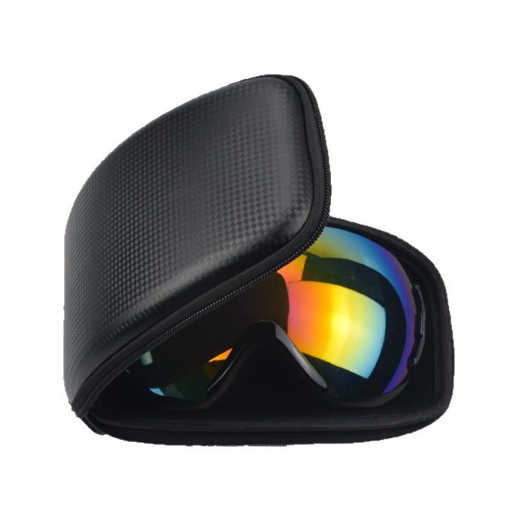 Extra-large ski goggle case, motorcycle goggles case, anti-scratch sunglasses storage case, hangable zipper style